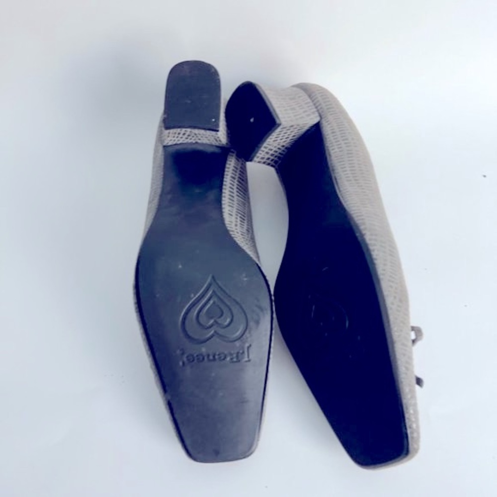 J.RENEE Naughty Gray Lizard Low Heels Shoes Comfort Pumps Dressy 7.5 M. (C-002) - Picture 4 of 10